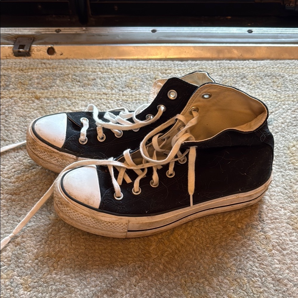 Converse Black and White High-Top Sneakers